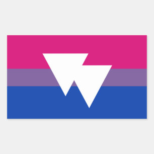 Biseksuele trots en symbool vlag - rechthoekige sticker