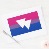 Biseksuele trots en symbool vlag - rechthoekige sticker (Envelop)