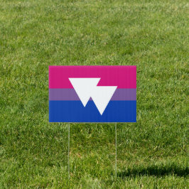 Biseksuele trots en symbool vlag - tuinbord