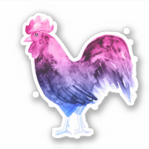 Biseksuele trots haan sticker