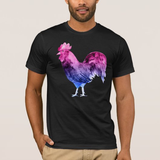 Biseksuele Trots Haan T-shirt (Voorkant)