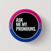 Biseksuele trots ronde button 3,2 cm (Voorkant)