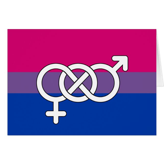 Biseksuele trots symbool vlag (Voorkant Horizontaal)
