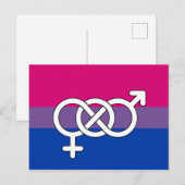 Biseksuele trots symbool vlag briefkaart (Voorkant / Achterkant)