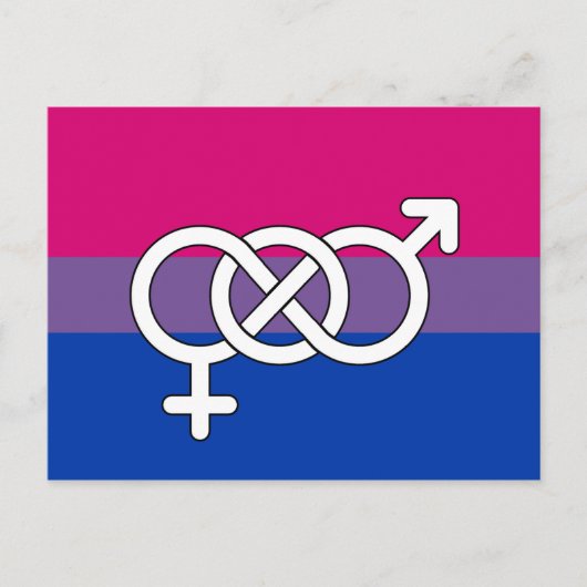 Biseksuele trots symbool vlag briefkaart (Voorkant)