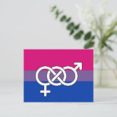 Biseksuele trots symbool vlag briefkaart (Staand voorkant)