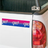 Biseksuele trots symbool vlag bumpersticker (Op Truck)