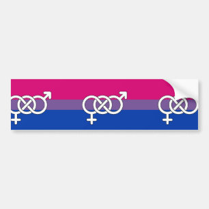 Biseksuele trots symbool vlag bumpersticker