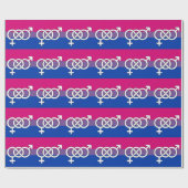 Biseksuele trots symbool vlag cadeaupapier (Vlak)