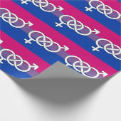 Biseksuele trots symbool vlag cadeaupapier (Hoek)