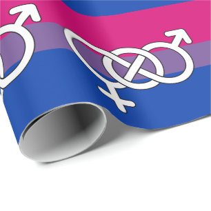 Biseksuele trots symbool vlag cadeaupapier