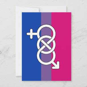 Biseksuele trots symbool vlag feestdagenkaart