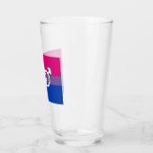 Biseksuele trots symbool vlag glas (Links)