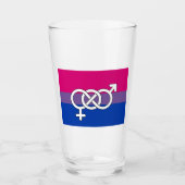 Biseksuele trots symbool vlag glas (Voorkant)