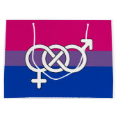 Biseksuele trots symbool vlag groot cadeauzakje (Voorkant)