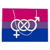 Biseksuele trots symbool vlag groot cadeauzakje (Achterkant)