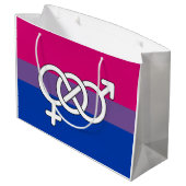 Biseksuele trots symbool vlag groot cadeauzakje (Achterkant Gekanteld)
