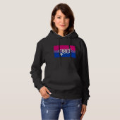 Biseksuele trots symbool vlag hoodie (Voorkant volledig)