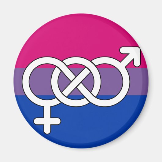 Biseksuele trots symbool vlag magneet (Voorkant)
