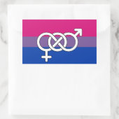 Biseksuele trots symbool vlag rechthoekige sticker (Tas)