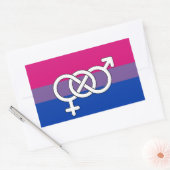 Biseksuele trots symbool vlag rechthoekige sticker (Envelop)