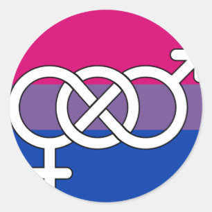 Biseksuele trots symbool vlag ronde sticker