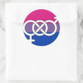 Biseksuele trots symbool vlag ronde sticker (Tas)