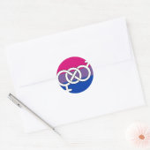 Biseksuele trots symbool vlag ronde sticker (Envelop)