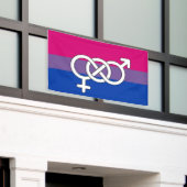Biseksuele trots symbool vlag spandoek (Buitenkant Gebouw)