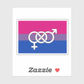 Biseksuele trots symbool vlag sticker (Vel)