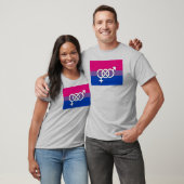 Biseksuele trots symbool vlag t-shirt (Unisex)
