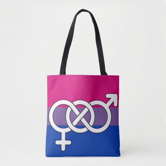 Biseksuele trots symbool vlag tote bag (Voorkant)