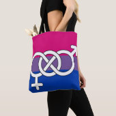 Biseksuele trots symbool vlag tote bag (Dichtbij)