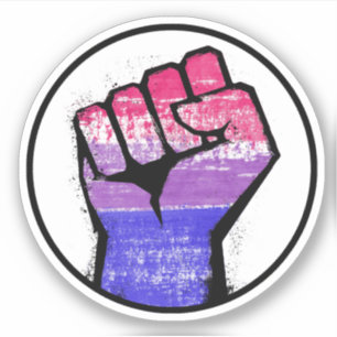 Biseksuele trots vuist cirkel sticker