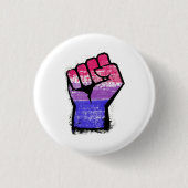 Biseksuele trots vuist ronde button 3,2 cm (Voorkant)