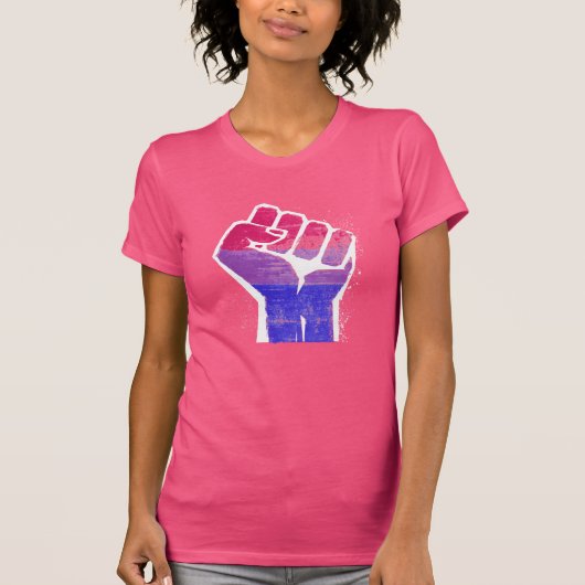 Biseksuele trots vuist t-shirt (Voorkant)