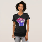 Biseksuele trots vuist t-shirt (Voorkant volledig)