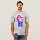 Biseksuele trots vuist t-shirt (Voorkant volledig)