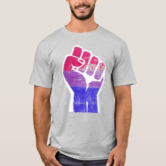 Biseksuele trots vuist t-shirt (Voorkant)