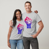 Biseksuele trots vuist t-shirt (Unisex)