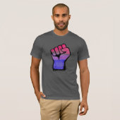 Biseksuele trots vuist t-shirt (Voorkant volledig)