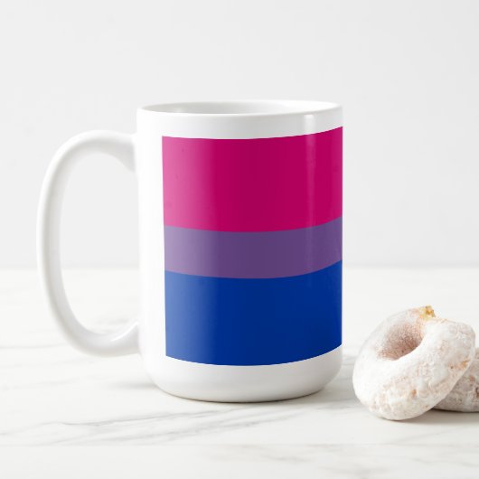 Biseksuele trotsbanner koffiemok (Met donut)