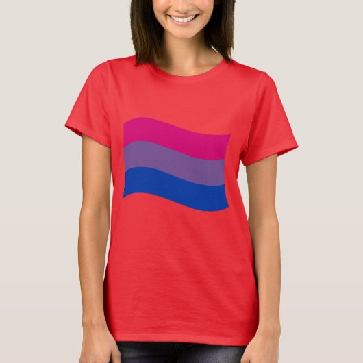 Biseksuele trotsbanner t-shirt (Voorkant)
