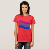 Biseksuele trotsbanner t-shirt (Voorkant volledig)