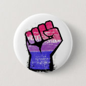 Biseksuele trotsvuist ronde button 5,7 cm (Voorkant)