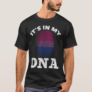 Biseksuele vingerafdruk in mijn DNA Bi Pride LGBT  T-shirt