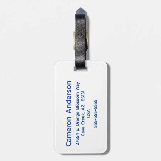 Biseksuele vlag gepersonaliseerd bagagelabel (Achterkant verticaal)