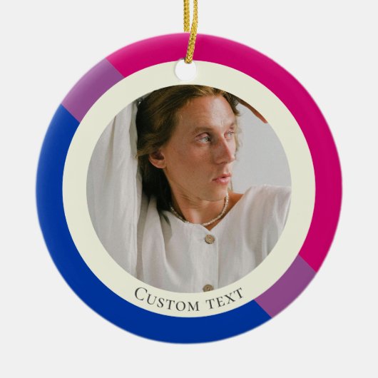 Biseksuele vlag hoogfeest cadeau Ornament (Voorkant)