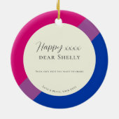 Biseksuele vlag hoogfeest cadeau Ornament (Achterkant)