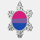 Biseksuele vlag tin sneeuwvlok ornament (Rechts)